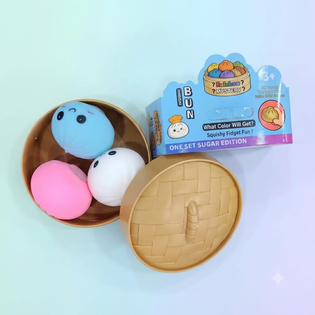 Mini Squeezy Dumplings Squishy Toy (1box 3pc)