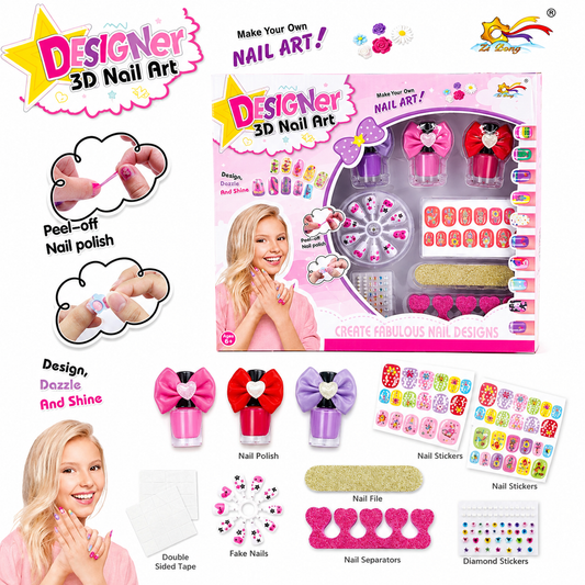 Designer 3D Nail Art Toy Set for Girls