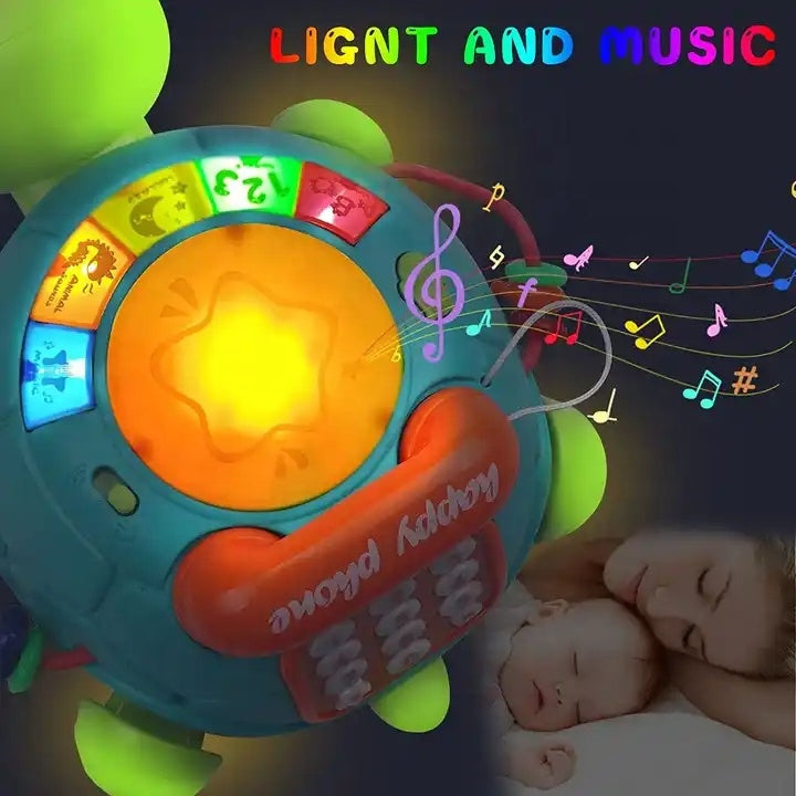 6-in-1 Crawling Phone Turtle Toy - Musical Learning Activity Center for Toddlers