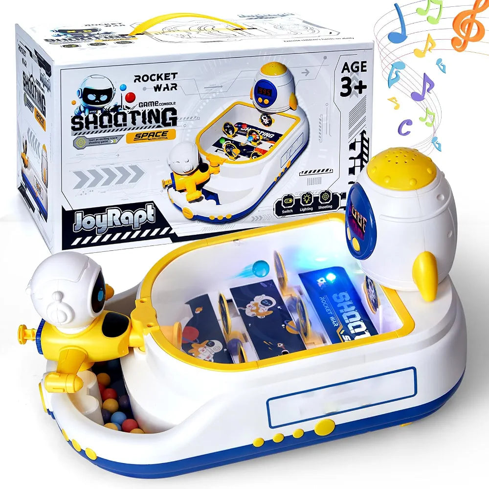 Interactive Rocket War Space Shooting Game Console with LED Lights & Music (Ages 3+)
