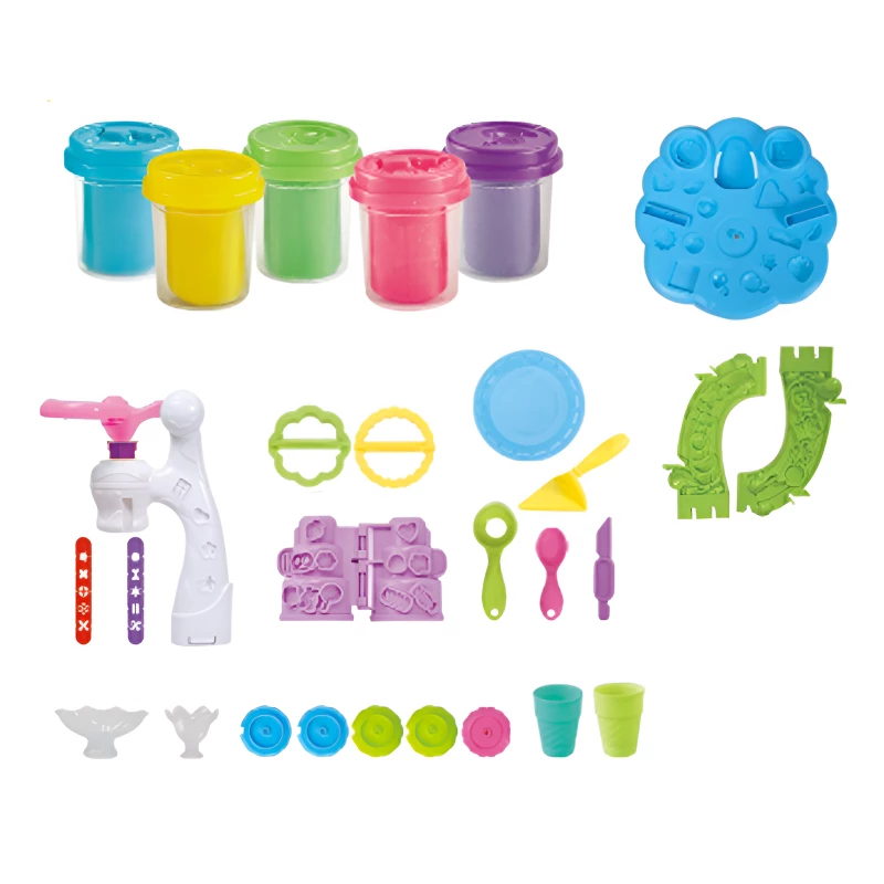 DIY Ice Cream & Cake Color Dough Play Set – Creative Modeling Clay Toy for Kids 3+