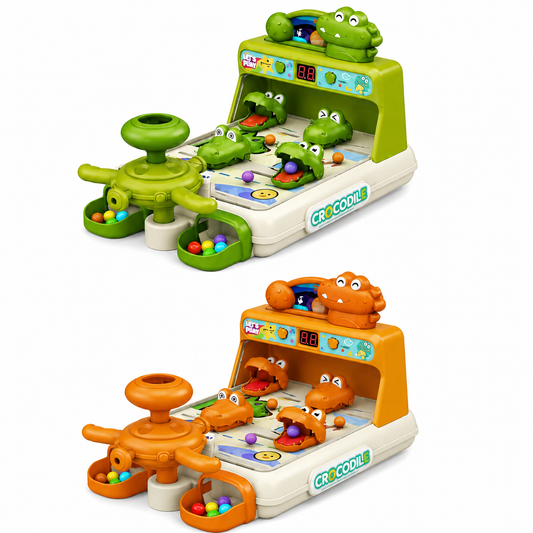 Crocodile Pinball Ball Shooting Game Toy with Lights & Music for Kids 3+
