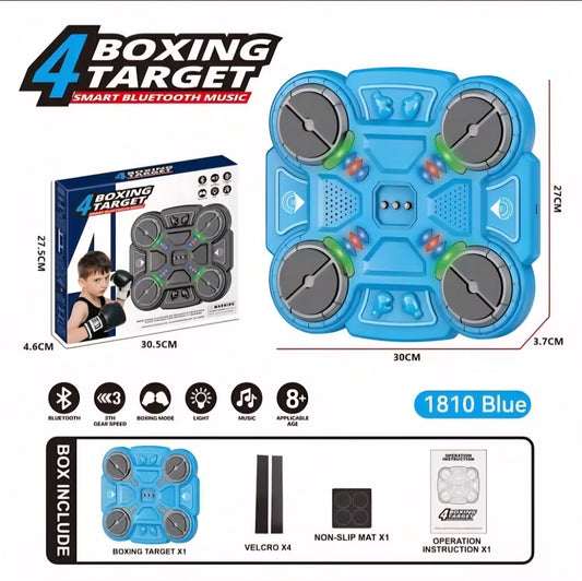 Smart Bluetooth Boxing Target Wall Trainer with Lights & Music – 4 Target Punching Game (8+)